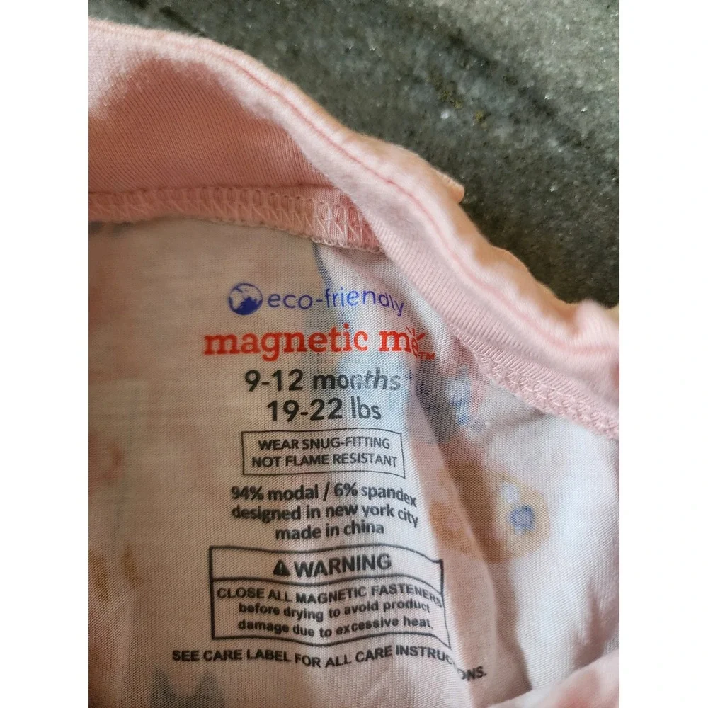 Magnetic Me 9-12 Months Pajama Set‎ 2pc Lot Rainbow Stripe Artist Cat Modal PJs